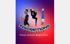 INSCRIPTIONS 2025/2026 : Places encore disponibles