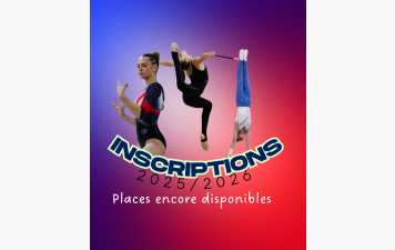 INSCRIPTIONS 2025/2026 : Places encore disponibles