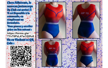 Le justaucorps du club est disponible à la commande !